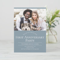 Photo 1st Wedding Anniversary Invitation