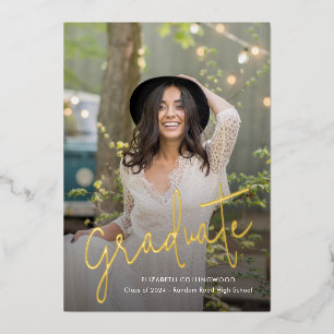 Photo 2024 Graduation Gold Foil Announcement