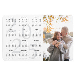 Photo 2025 Monthly Calendar Magnet