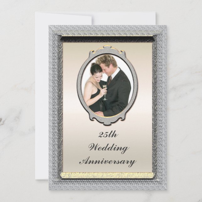 Photo 25th Wedding Anniversary Party Invitation (Front)