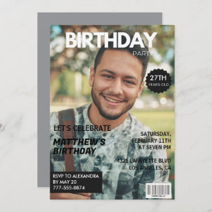 Photo 27th birthday invitations for him Magazine