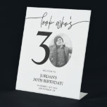 Photo 30th Birthday Welcome Sign | Look Who's 30<br><div class="desc">Welcome guests to your 30th birthday celebration with this stunning editable welcome sign. Featuring a sleek, customizable layout, this template allows you to easily add your own photo and personalize the text, making it a perfect addition to your milestone 30th birthday decor. Ideal for entryways or as a party focal...</div>