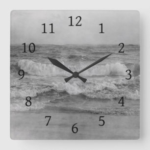 Photo 34 Ocean Waves Square Wall Clock