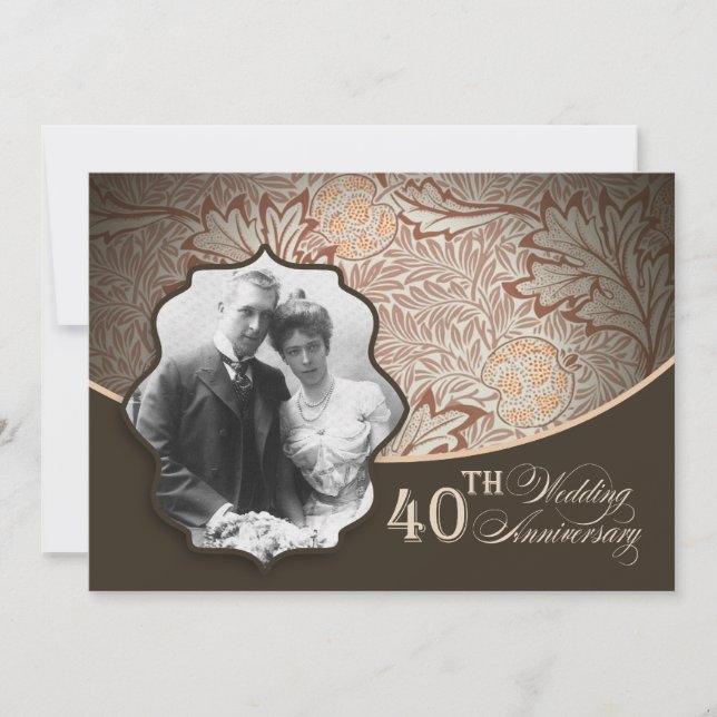 photo 40th anniversary invitations (Front)