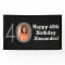 Photo 40th Birthday Party Banner Black and White