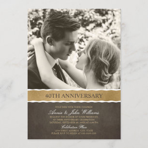 Photo 40th Wedding Anniversary Your Picture Here Invitation