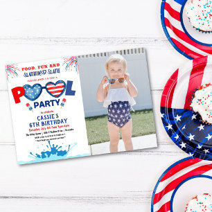 PHOTO - 4th of July Birthday Party Invitation