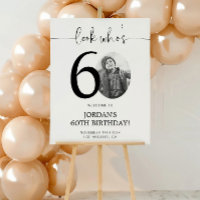 Photo 60th Birthday Welcome Sign | Look Who's 60