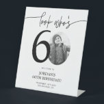 Photo 60th Birthday Welcome Sign | Look Who's 60<br><div class="desc">Welcome guests to your 60th birthday celebration with this stunning editable welcome sign. Featuring a sleek, customizable layout, this template allows you to easily add your own photo and personalize the text, making it a perfect addition to your milestone 60th birthday decor. Ideal for entryways or as a party focal...</div>