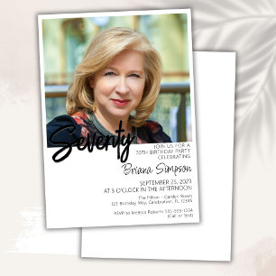 Photo 70th Birthday Invitation