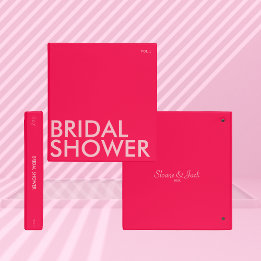 Photo Album Binder | Bridal Shower | Dark Pink
