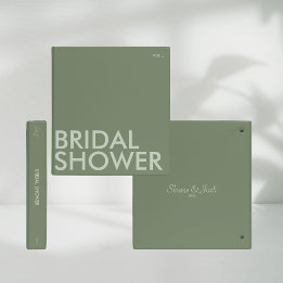 Photo Album Binder | Bridal Shower | Dark Sage
