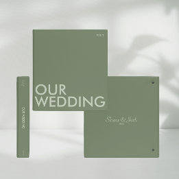 Photo Album Binder | Our Wedding | Dark Sage