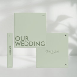 Photo Album Binder | Our Wedding | Light Sage