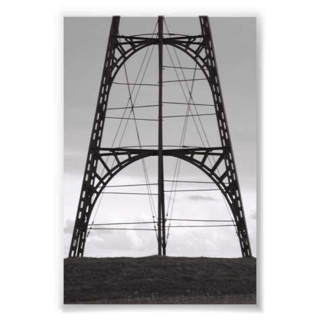 Photo Alphabet Letter A3 4x6 Black and White Print (Front)