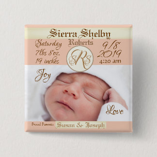 Photo and Birth Stats Custom Button