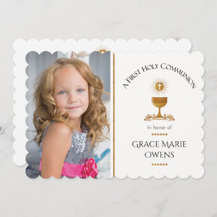 Photo and Chalis First Communion Invitation