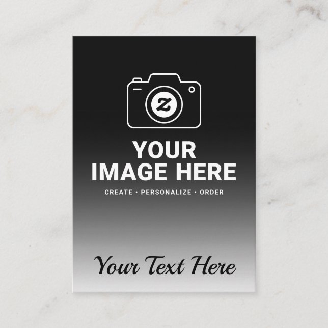 Photo and Custom Message Design Enclosure Card (Front)