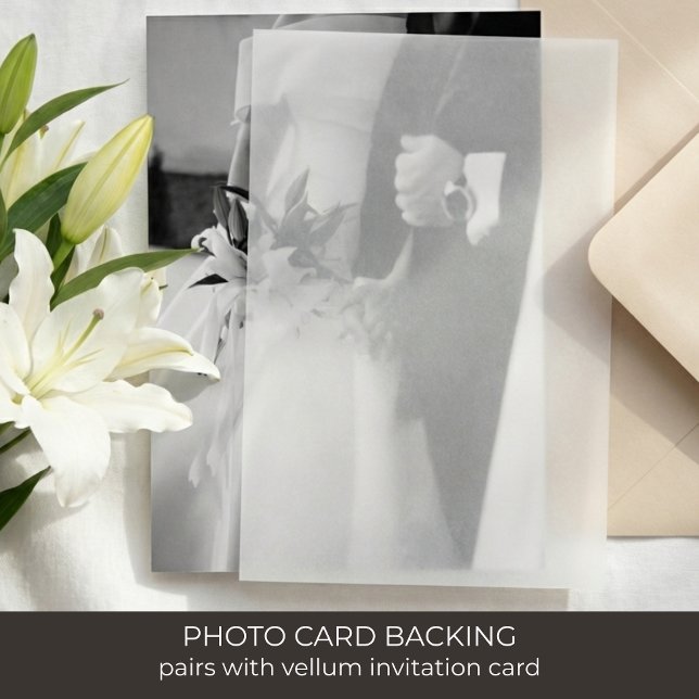 Photo and Details Card for Vellum Invitation (Invite guests to your formal affair with this Photo and Details Card for Vellum Invitation!)