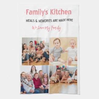 Photo and Modern Typography Kitchen Towels