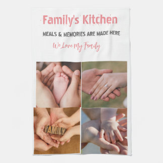 Photo and Modern Typography Kitchen Towels