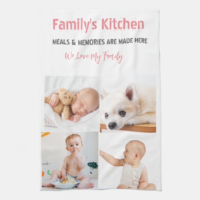 Photo and Modern Typography Kitchen Towels (Vertical)