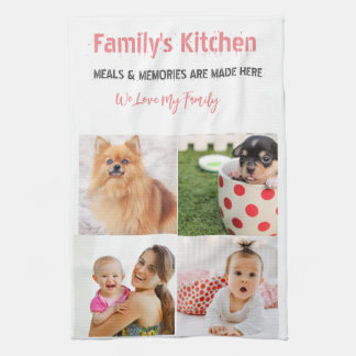 Photo and Modern Typography Kitchen Towels