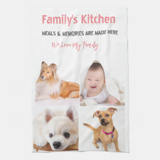 Photo and Modern Typography Kitchen Towels