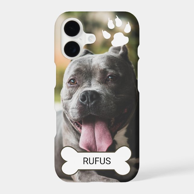 Photo  And Name Custom Made Personalised Dog Case- (Back)