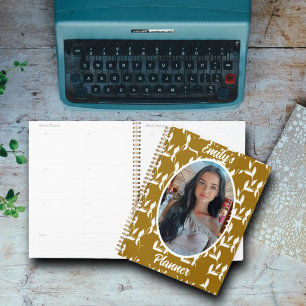Photo and Name for Girls – Golden Leaf Planner