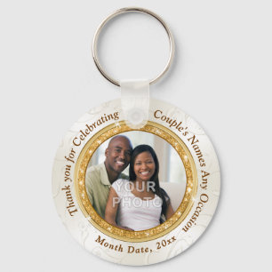 Photo and Personalised Anniversary Party Favours Key Ring
