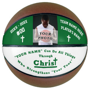 Photo and Personalised, Bible Verse Basketball