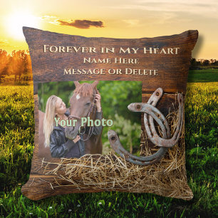 Photo and Personalised, Horse Memorial Gifts Cushion