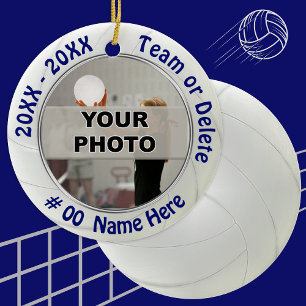 Photo and Personalised Volleyball Ornaments