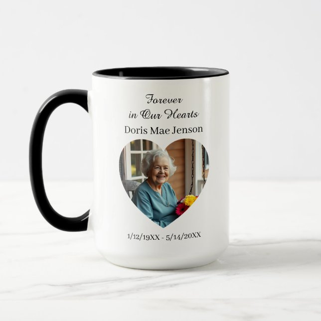 Photo and Poem Sentimental Memorial Mug (Left)