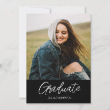 Photo and Script Typography Graduation Party
