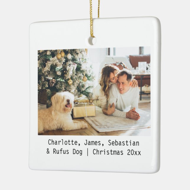 Photo and Text Custom Personalised Ceramic Ornamen Ornament (Left)