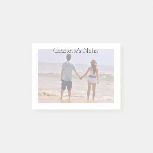 Photo and text One of a Kind Personalised Post-it Notes (Front)