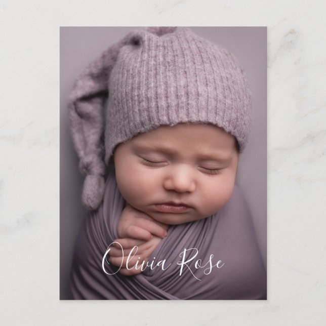 Photo and Text Personalized Postcard (Front)