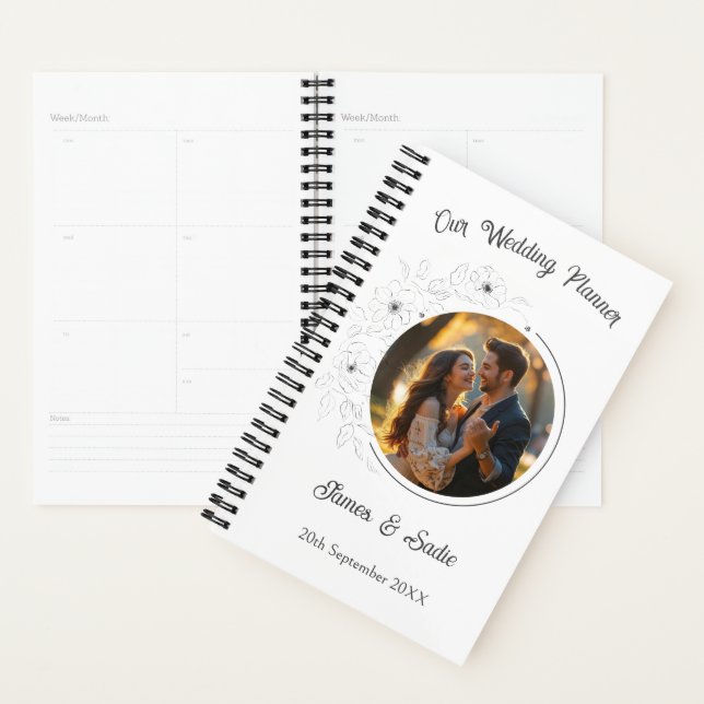 Photo Anemone on White Wedding Planner (Display)