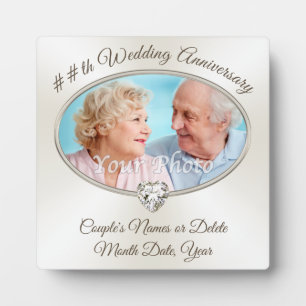Photo Anniversary Present for Friends, Any YEAR Plaque