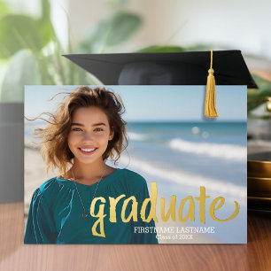 Photo Announcement with Grad Party Invitation