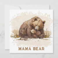 *~* Photo AP72 MAMA BEAR Cub Mother's Day Card