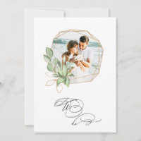 *~* PHOTO AR6 RSVP +  QR Gold Geomtric Wedding