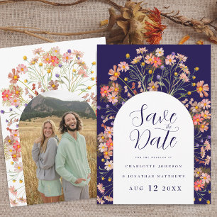 Photo Arch Boho Fall Rustic Wildflower Wedding Save The Date