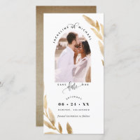 Photo Arch, Gold Wedding Save the Date Bookmark