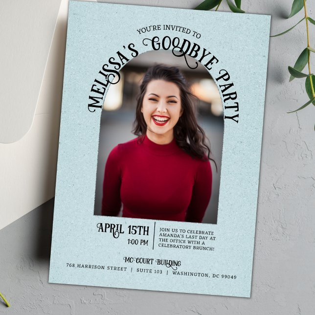 Photo Arch Goodbye Farewell Party Invitation (Creator Uploaded)