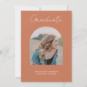 Photo Arch Graduation Terracotta Announcement 