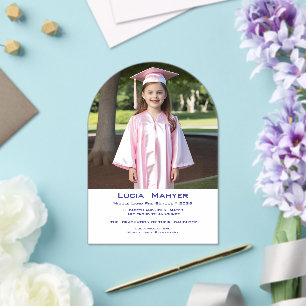  photo - arch - pre-school Graduation  Acrylic Invitations