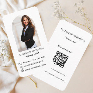 Photo arch Qr code social media brand colour Business Card